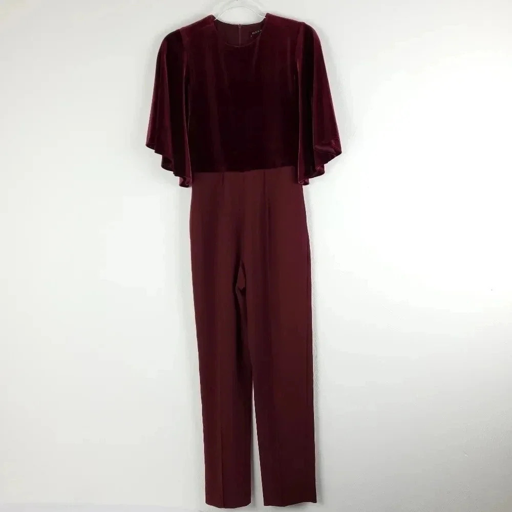 Black Halo Milla Flutter Sleeve Jumpsuit 2 NWT